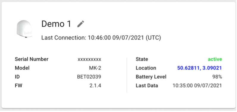 Figure 9 Station information card view